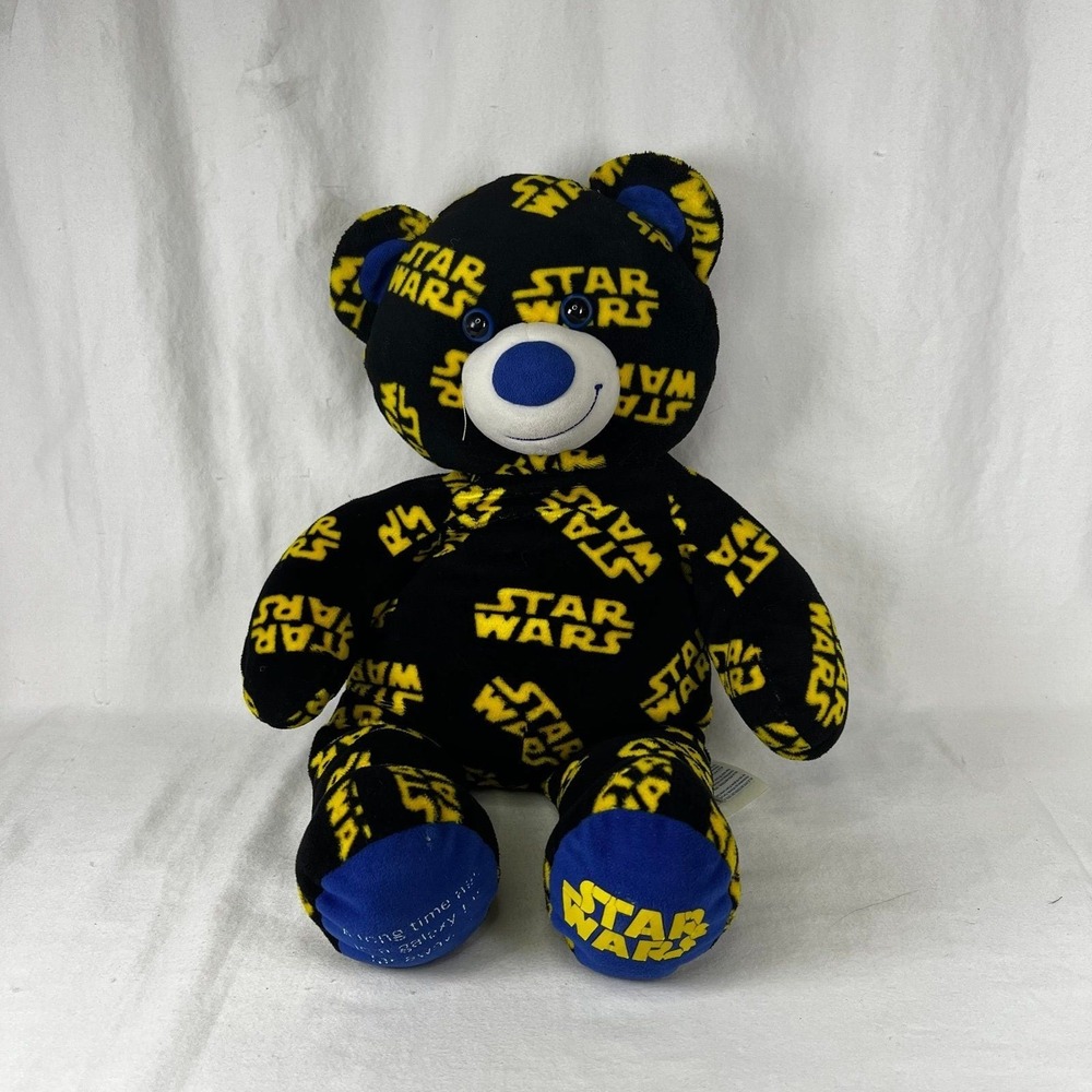 Build-A-Bear Star Wars Plush Bear Large Black Yellow Good Logo Print 2015